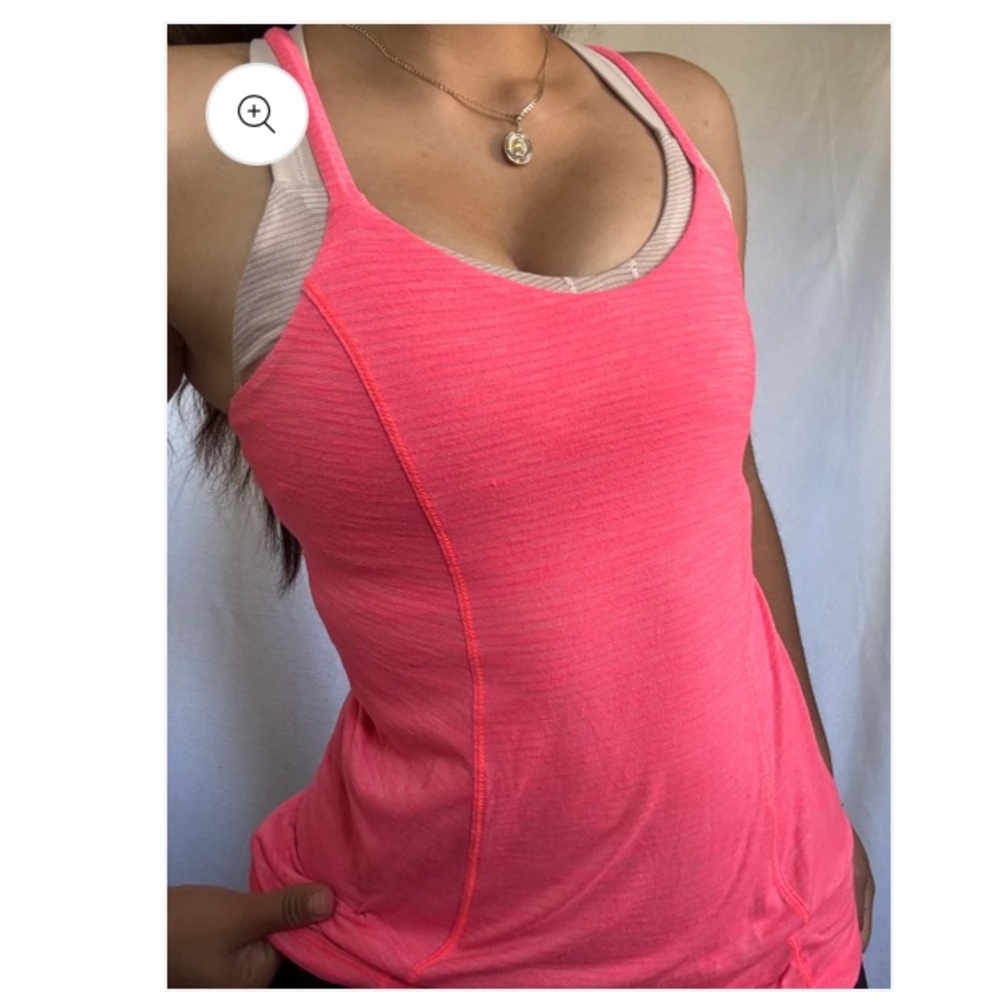Lululemon Women's Pink Run for Gold Padded Tank Top- Size 6